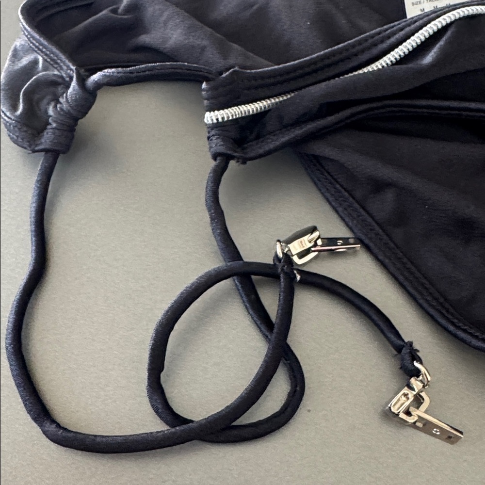 Black Bikini zipper accents M - Picture 15 of 15